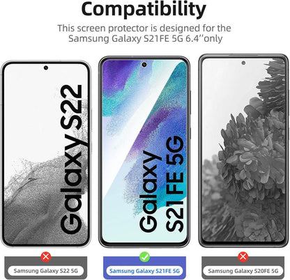 Panzer Schutz Glas Samsung Galaxy S21 FE 5G 9H 3er Set Ultra-klar