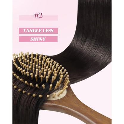 Echthaar Haarverlängerung Braun 50cm – Micro Ring Extensions