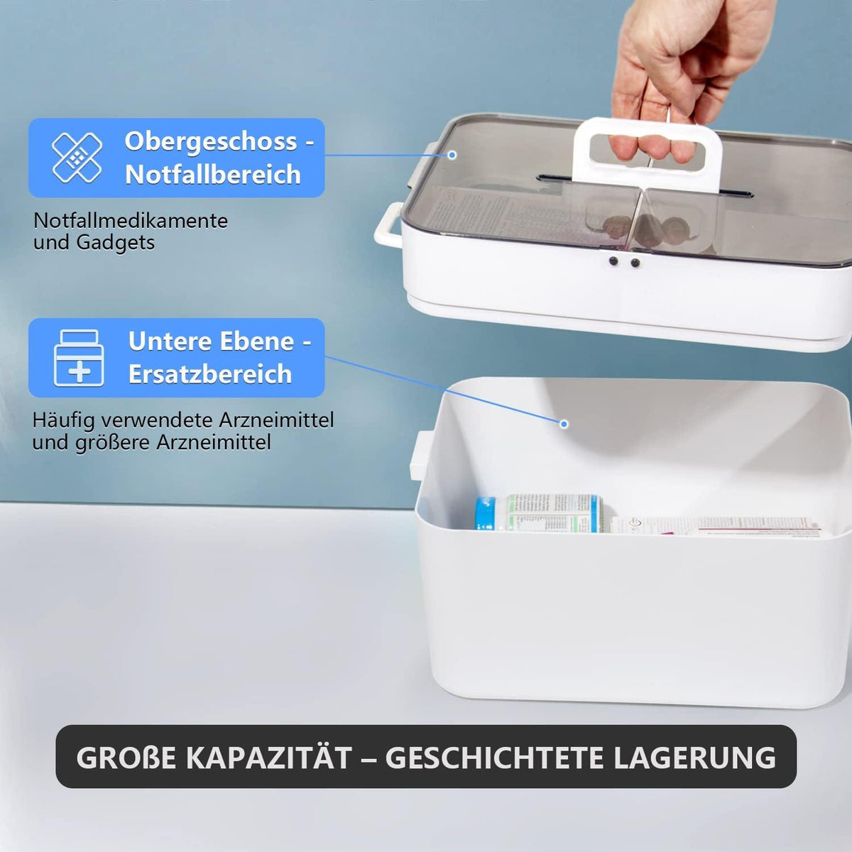 Erste Hilfe Kasten Medizinschrank XXL Vintage