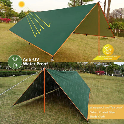 Teenza Tarp 3x4m, Ultraleicht Zeltplane, Aluminiumstifte, UV-beständig