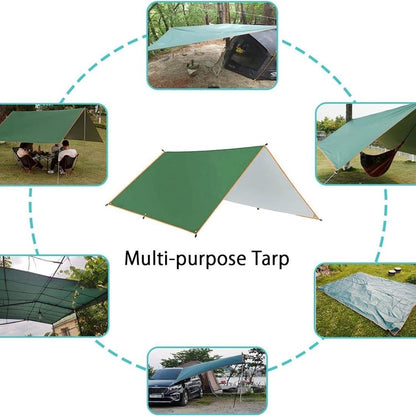 Teenza Tarp 3x4m, Ultraleicht Zeltplane, Aluminiumstifte, UV-beständig