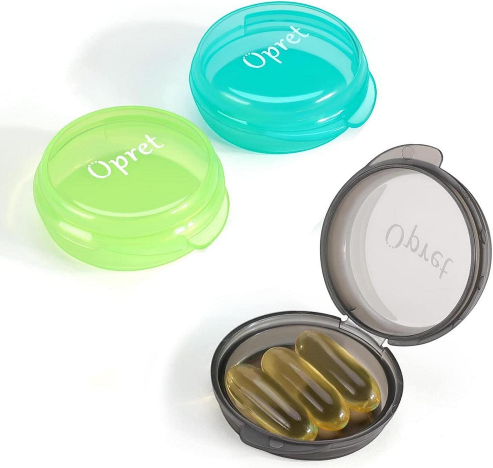 Tablettenbox Pillendose Klein Für Unterwegs 3 Stück Vitamine Fischöl