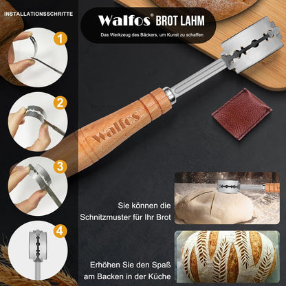 Gärkörbchen Rundes Broteinheit 23cm Natur-Rattan-Set mit Zubehör