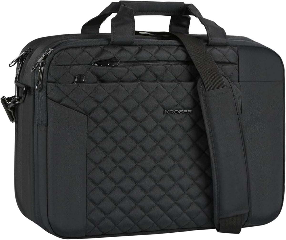 Große Laptoptasche Wasserdicht 17 Zoll für Frauen Männer Schwarz