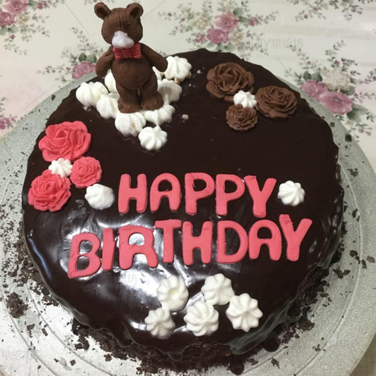 6x 3D Silikon Fondant Formen Blumen für Kuchen & Dekoration