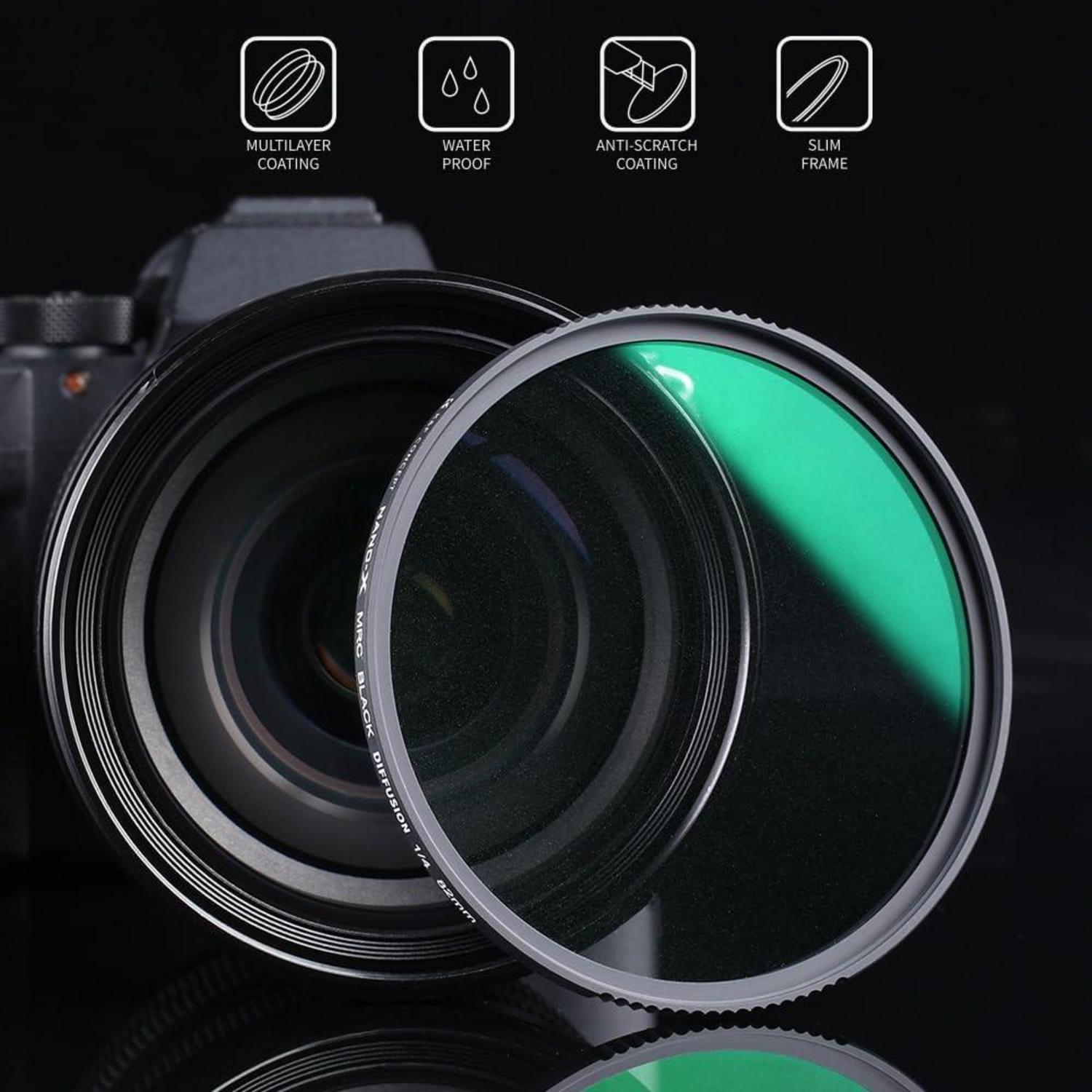 Nano-X Serie Black-Mist 1/4 & 1/8 Filter, 49mm Promist Effektfilter