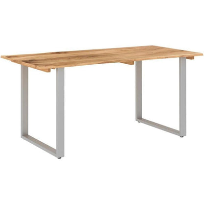 Massiver Esstisch Akazienholz Baumkante Industrial 160x80cm