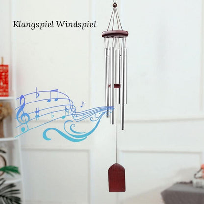 Windspiele Aluminiumlegierung 65cm 6 Rohre Wind Chimes Deko