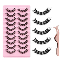 10 Paare 3D Falsche Wimpern Set mit Clip – Natürliche Russian Lashes