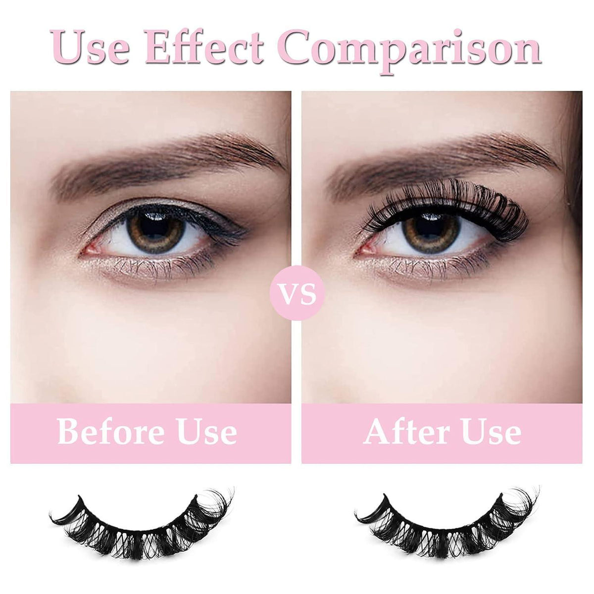 10 Paare 3D Falsche Wimpern Set mit Clip – Natürliche Russian Lashes