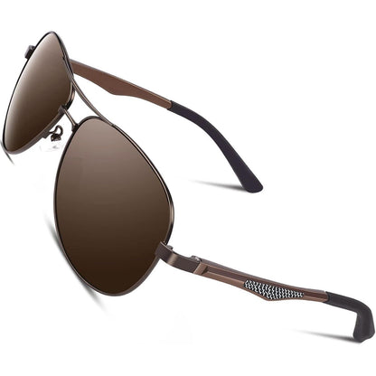 CGID Sonnenbrille Herren Pilotenbrille Polarisiert AL-MG
