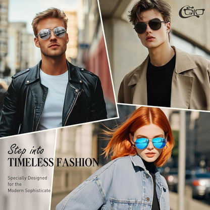 CGID Sonnenbrille Herren Pilotenbrille Polarisiert AL-MG