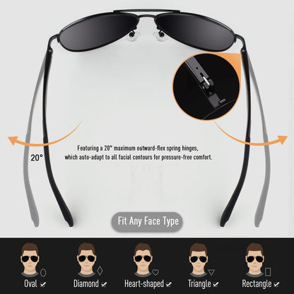 CGID Sonnenbrille Herren Pilotenbrille Polarisiert AL-MG