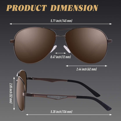 CGID Sonnenbrille Herren Pilotenbrille Polarisiert AL-MG