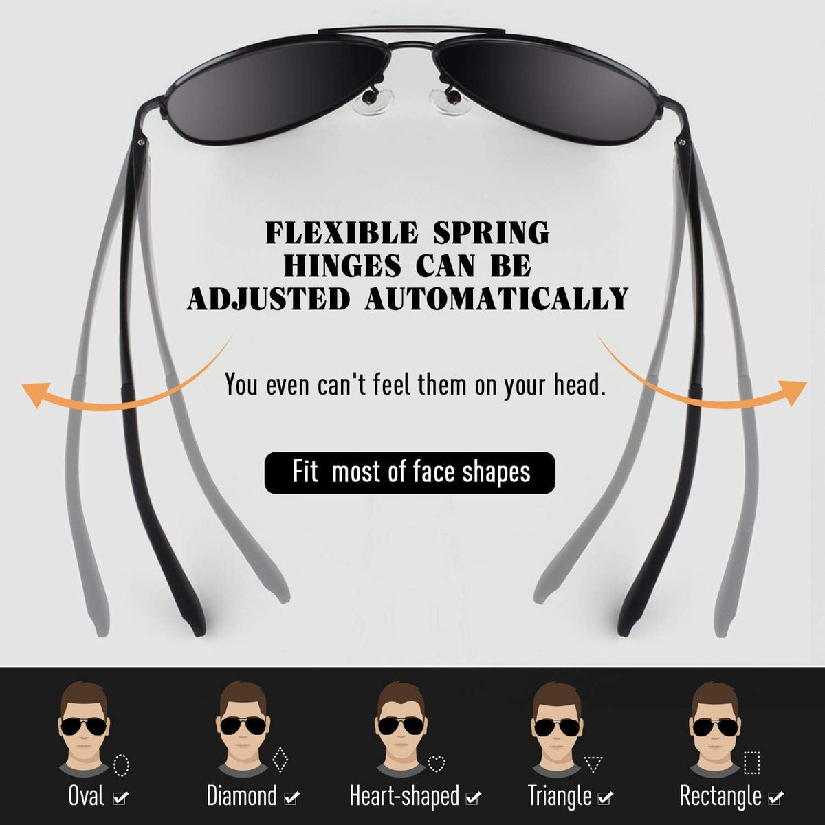 CGID Polarisierte Piloten-Sonnenbrille Herren Al MG Rahmen