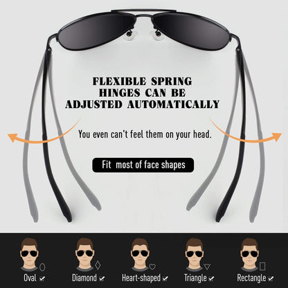 CGID Polarisierte Piloten-Sonnenbrille Herren Al MG Rahmen