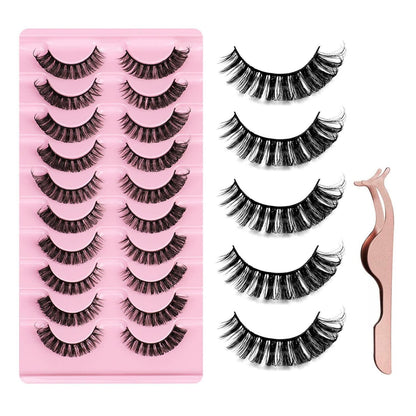 10 Paare 3D Falsche Wimpern Set mit Clip – Natürlicher Look