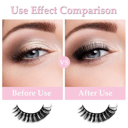 10 Paare 3D Falsche Wimpern Set mit Clip – Natürlicher Look