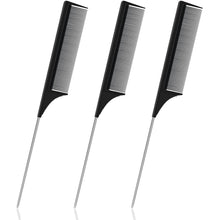 Kohlefaser Stielkamm Set Feinzahn Anti-Static Hair Comb