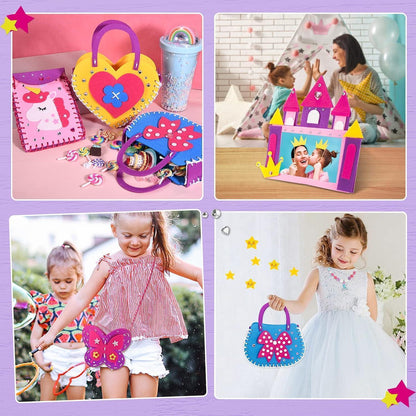 Nähset Kinder – Einhorn, Burg, Schmetterling – DIY Bastel Geschenk Mädchen
