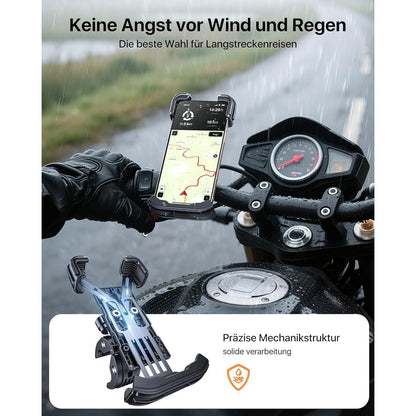 Motorrad Handyhalterung mit Diebstahlschutz und Schnellspanner
