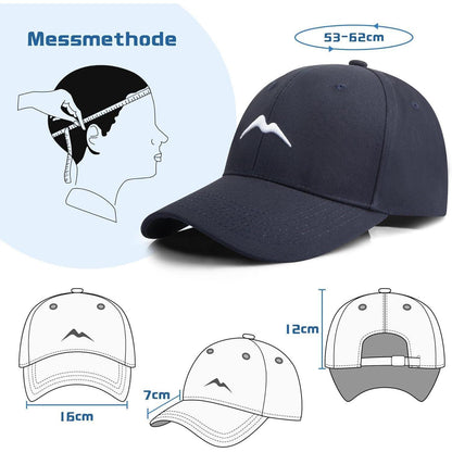 Baumwoll Baseball Cap Herren Damen Atmungsaktiv Blau
