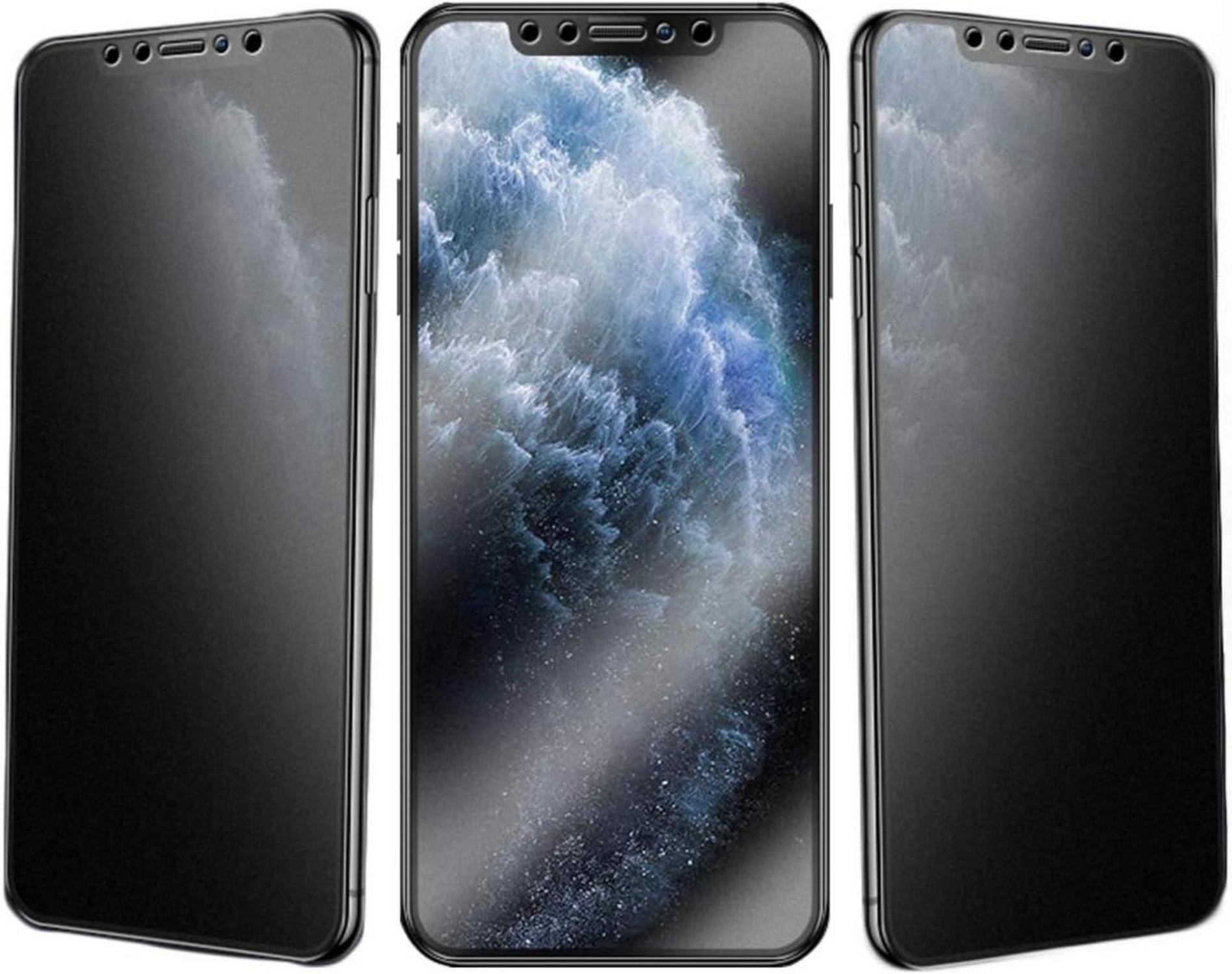iPhone 11 XR Schutzfolie 3 Stück Matt Anti-Fingerabdruck Anti-Spy 9H