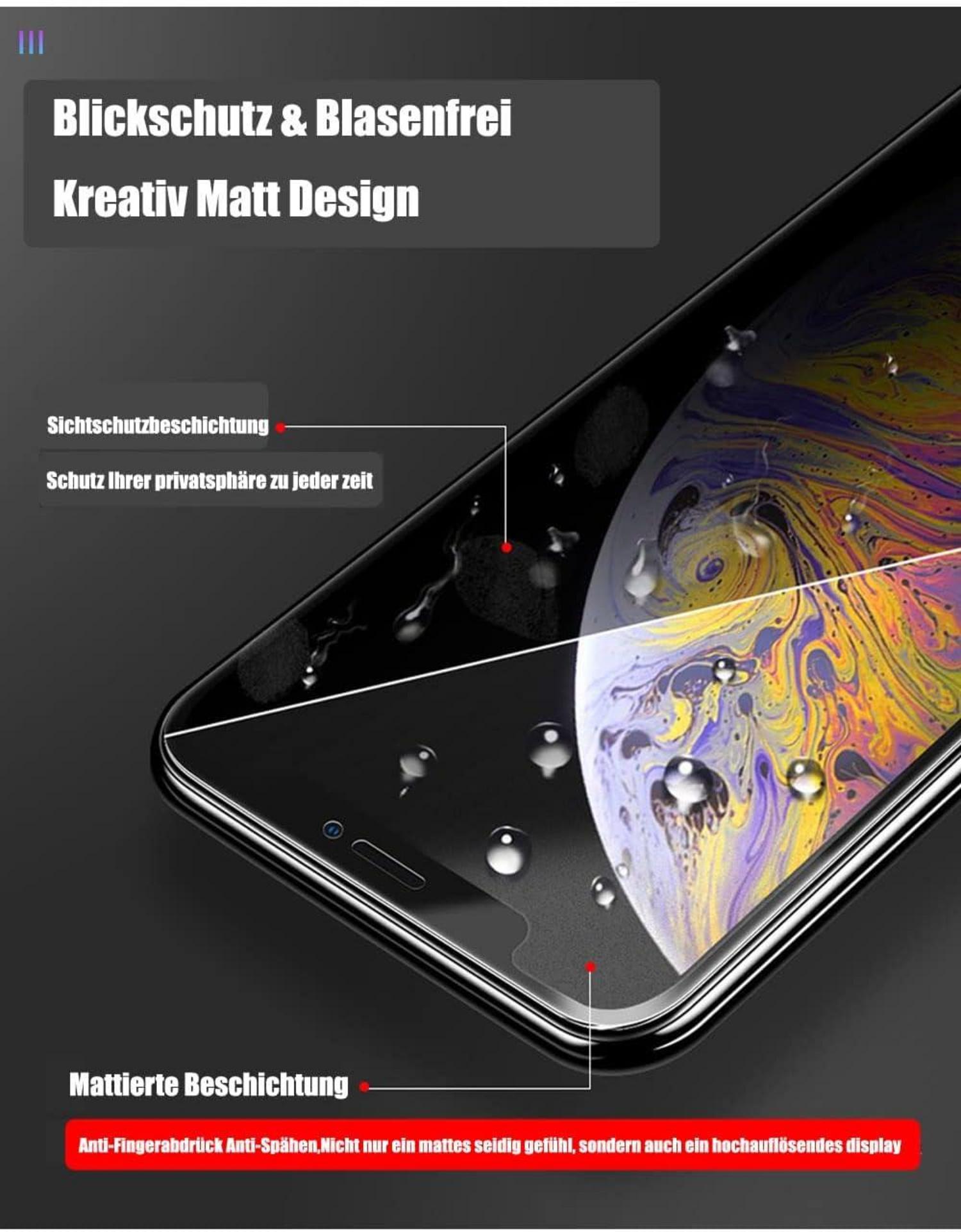 iPhone 11 XR Blickschutzfolie Anti-Fingerabdruck 9H gehärtetes Glas 3 Stück Schutzfolie