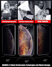 3er Pack Blickschutz Schutzfolie iPhone 13 Mini