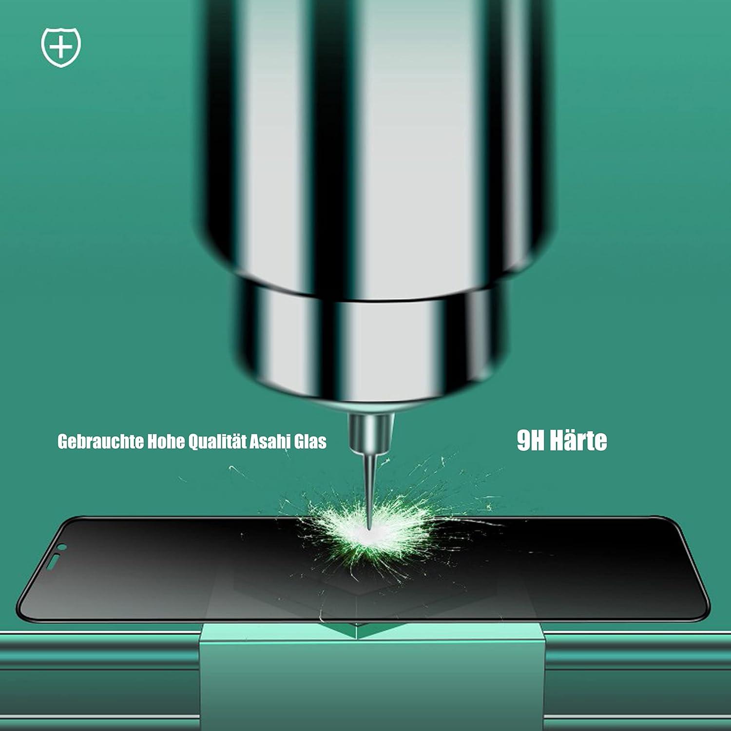 3er Set 9H mattes Displayschutzglas iPhone 12 Mini Anti-Spy
