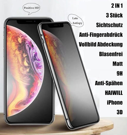 Displayschutzfolien iPhone 12 Mini Anti-Fingerabdruck Anti-Spy 9H Glas