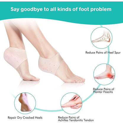 Dyroe Fersenpolster Gel Fersenschoner für Fersensporn & Plantarfasziitis