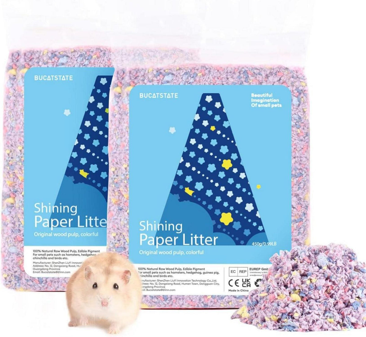 Hamster Streu Bunt 900g Staubfrei Toilettenstre