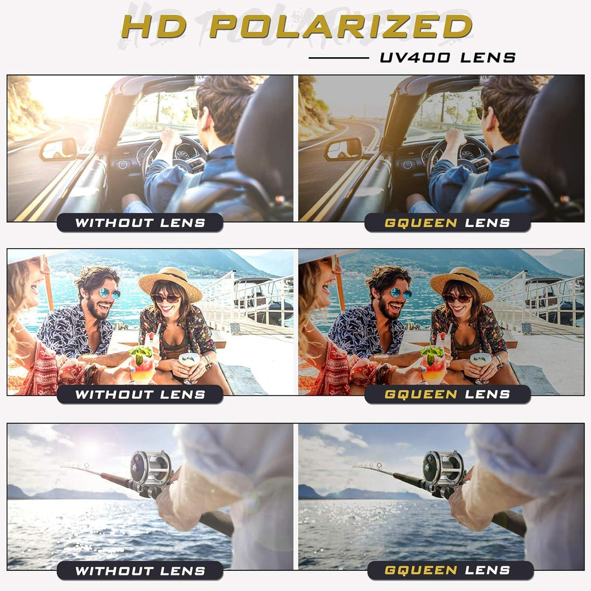 Polarisierte Steampunk Retro-Sonnenbrille UV400 für Herren Damen