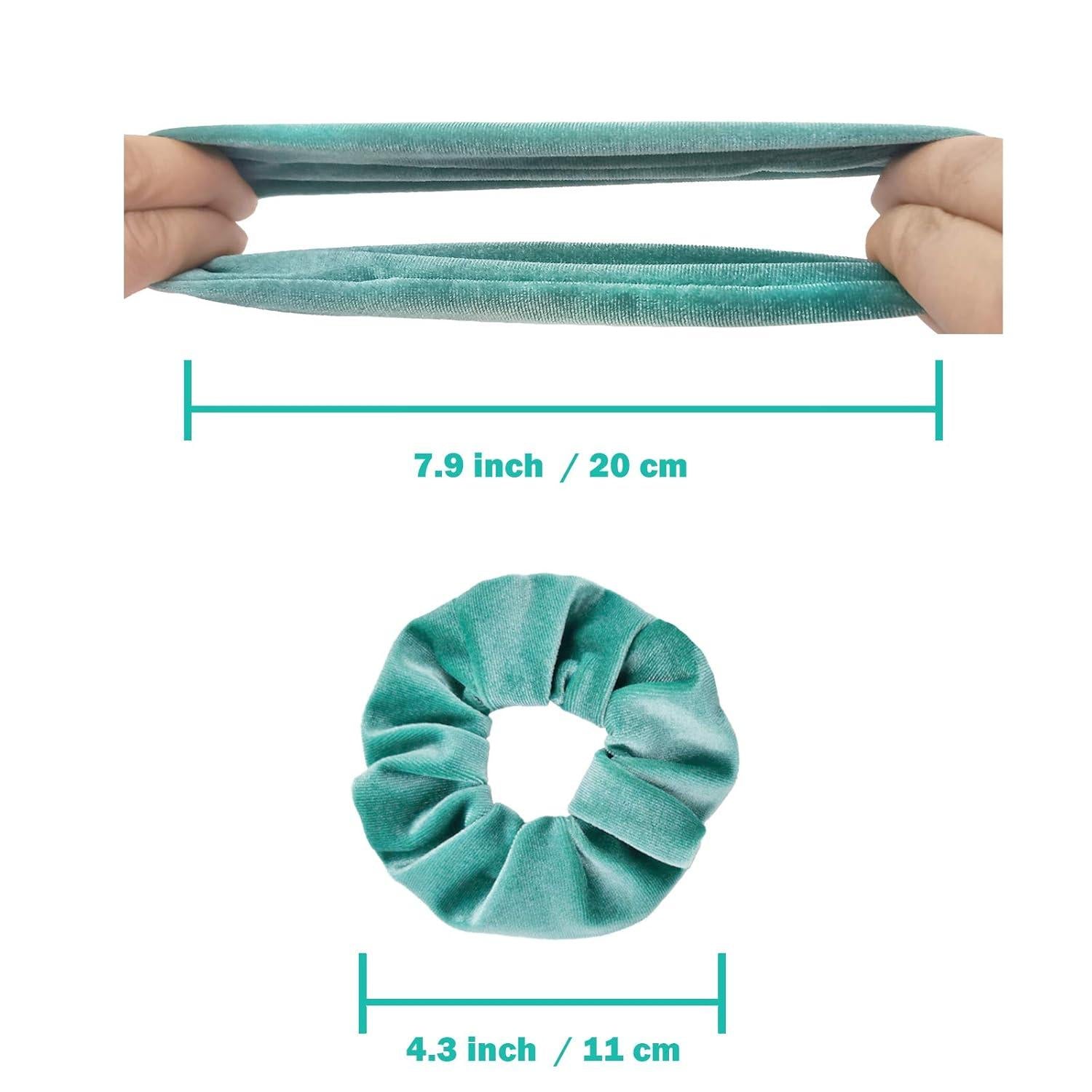Neon Haargummis Mädchen 80er Jahre Samt Scrunchy Haare 12 Stück