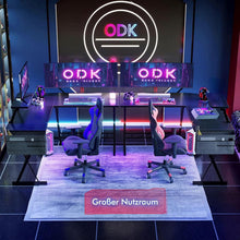 ODK Gaming Tisch Eckschreibtisch L Form mit Monitorständer