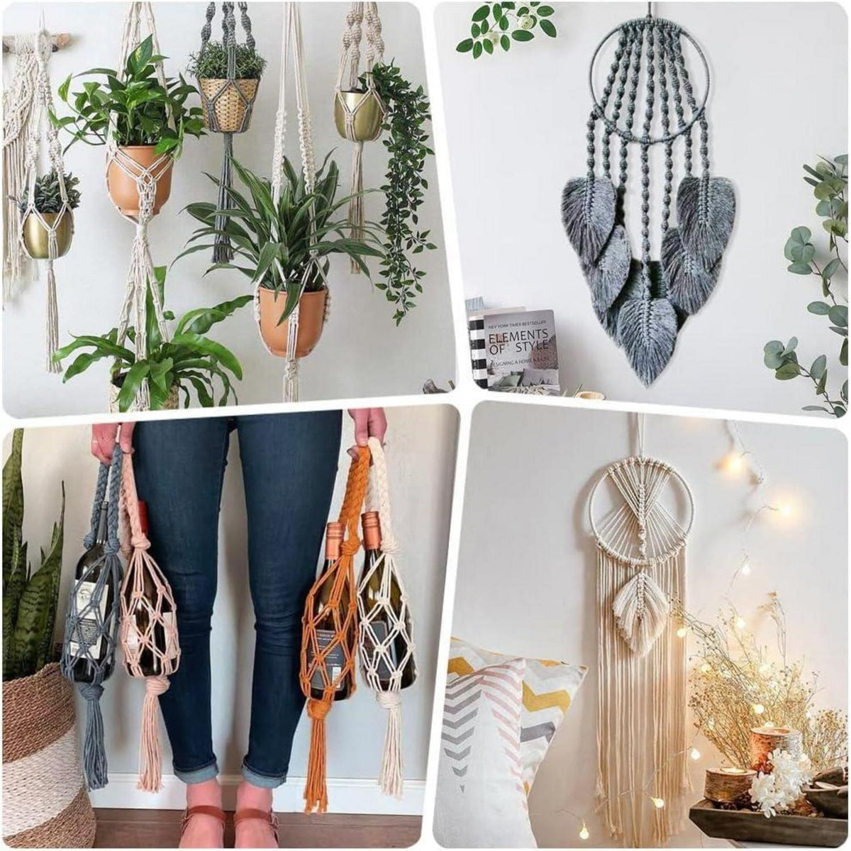 Makramee Set DIY für Anfänger – Wandbehang & Pflanzenaufhänger