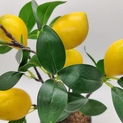 Künstliche Zitronenpflanze im Topf 30 cm hoch Obstgrün Deko
