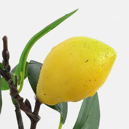 Künstliche Zitronenpflanze im Topf 30 cm hoch - Künstliche Obstpflanze Deko