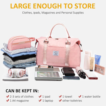 Damen Reisetasche Weekender Wasserdicht 25L Fitness Tasche