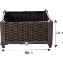 Blumenkübel Rattan Optik mit Rankgitter Hochbeet