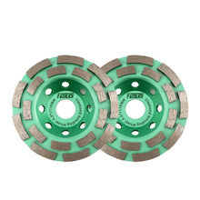 Diamantschleiftopf 2 Stück 115mm Doppelreihe für Beton & Stein