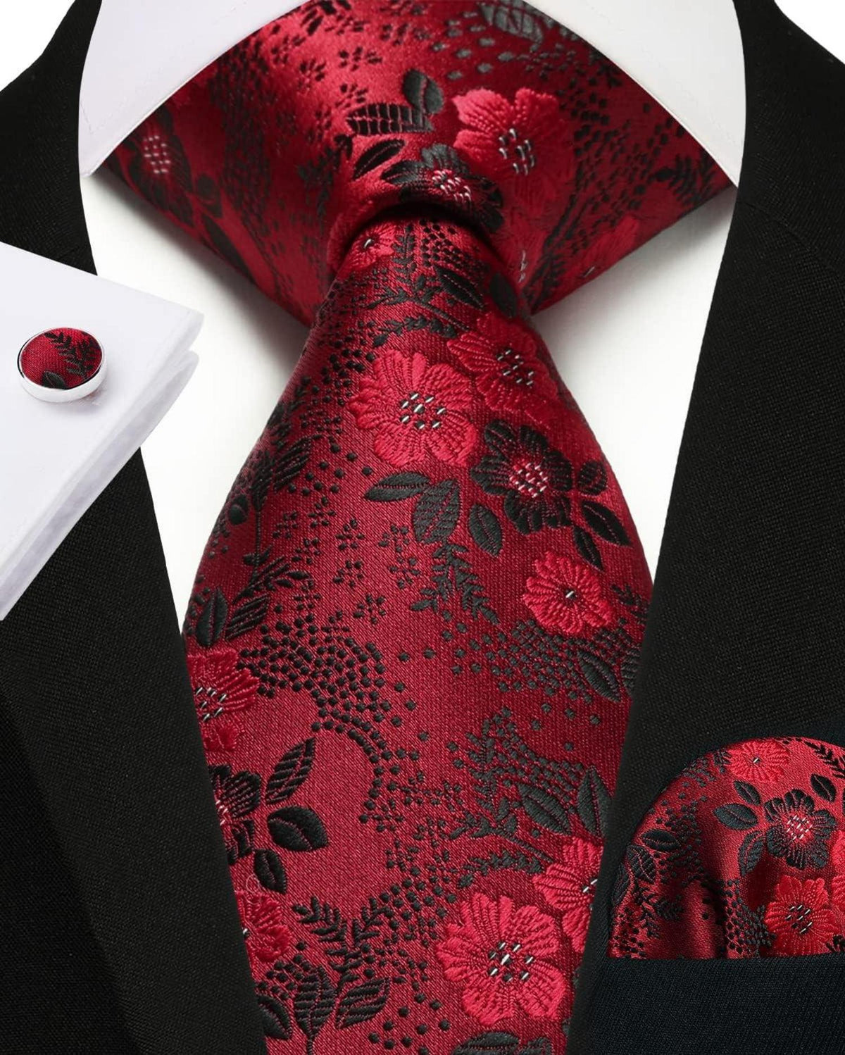 Paisley Herren Hochzeit Business Krawattenset mit Einstecktuch