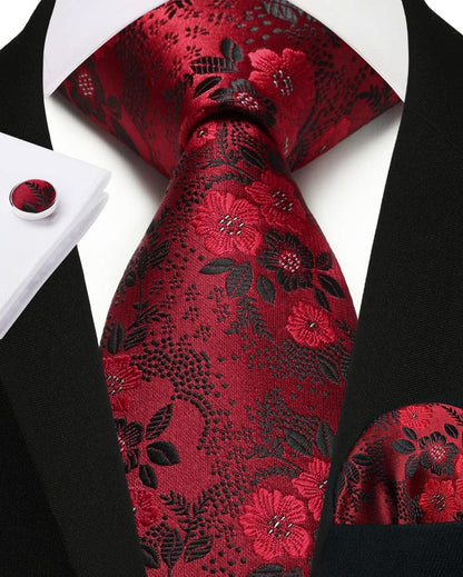Paisley Herren Hochzeit Business Krawattenset mit Einstecktuch