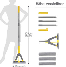 Masthome Schwamm Wischmopp mit Edelstahl Stiel und 3