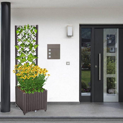 Mingone Pflanzkübel Spalier Rattan Kletterpflanzenkasten