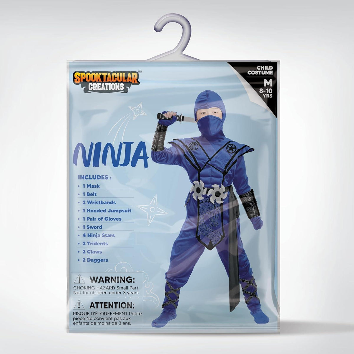 Spooktacular Creations Drachen Ninja Kostüm Set für Kinder - Blau