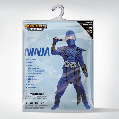 Spooktacular Creations Drachen Ninja Kostüm Set für Kinder - Blau
