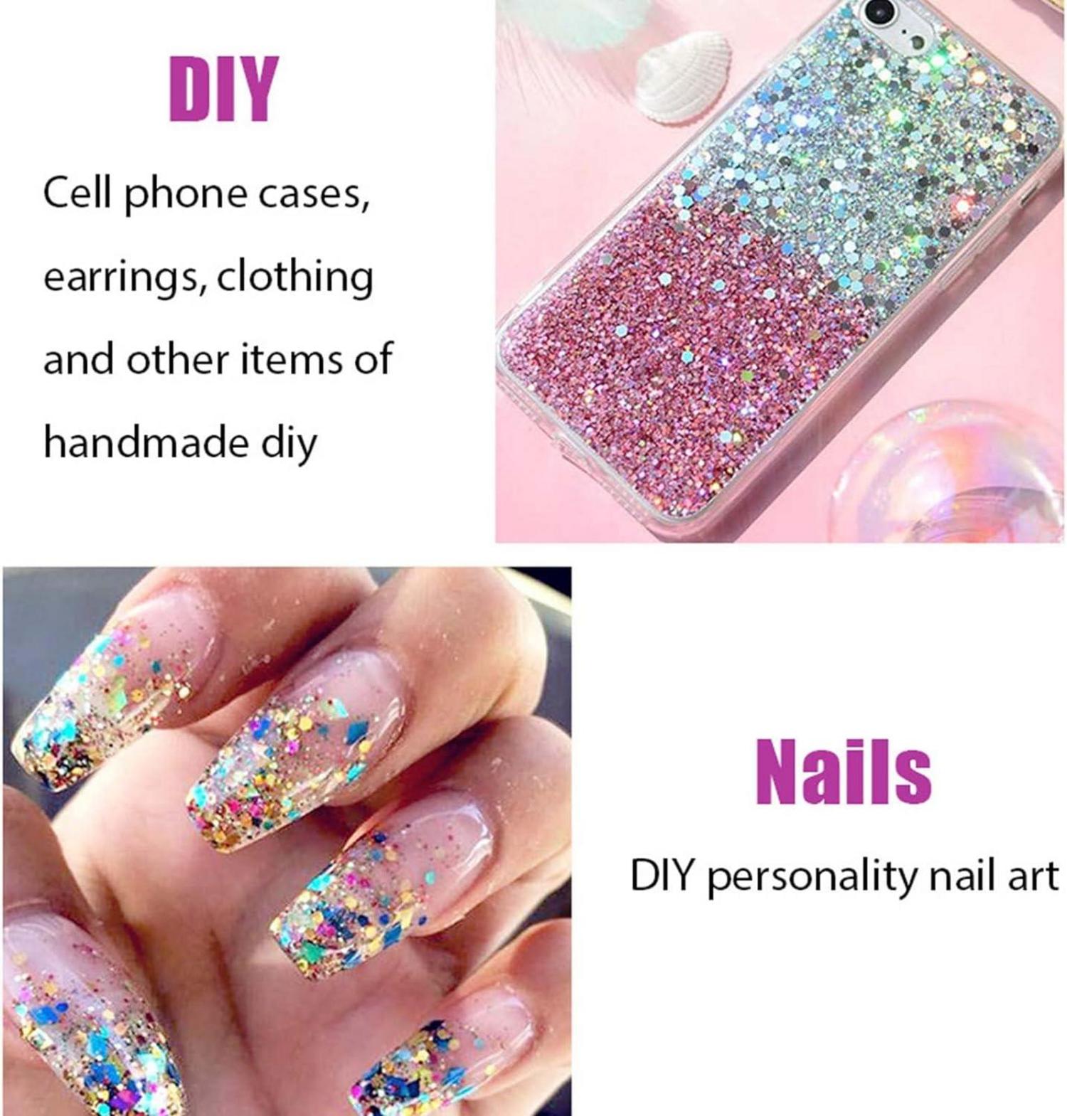 Chunky Mermaid Sequins Glitter Gel Kit 50ml - Festival Makeup Powder Kit