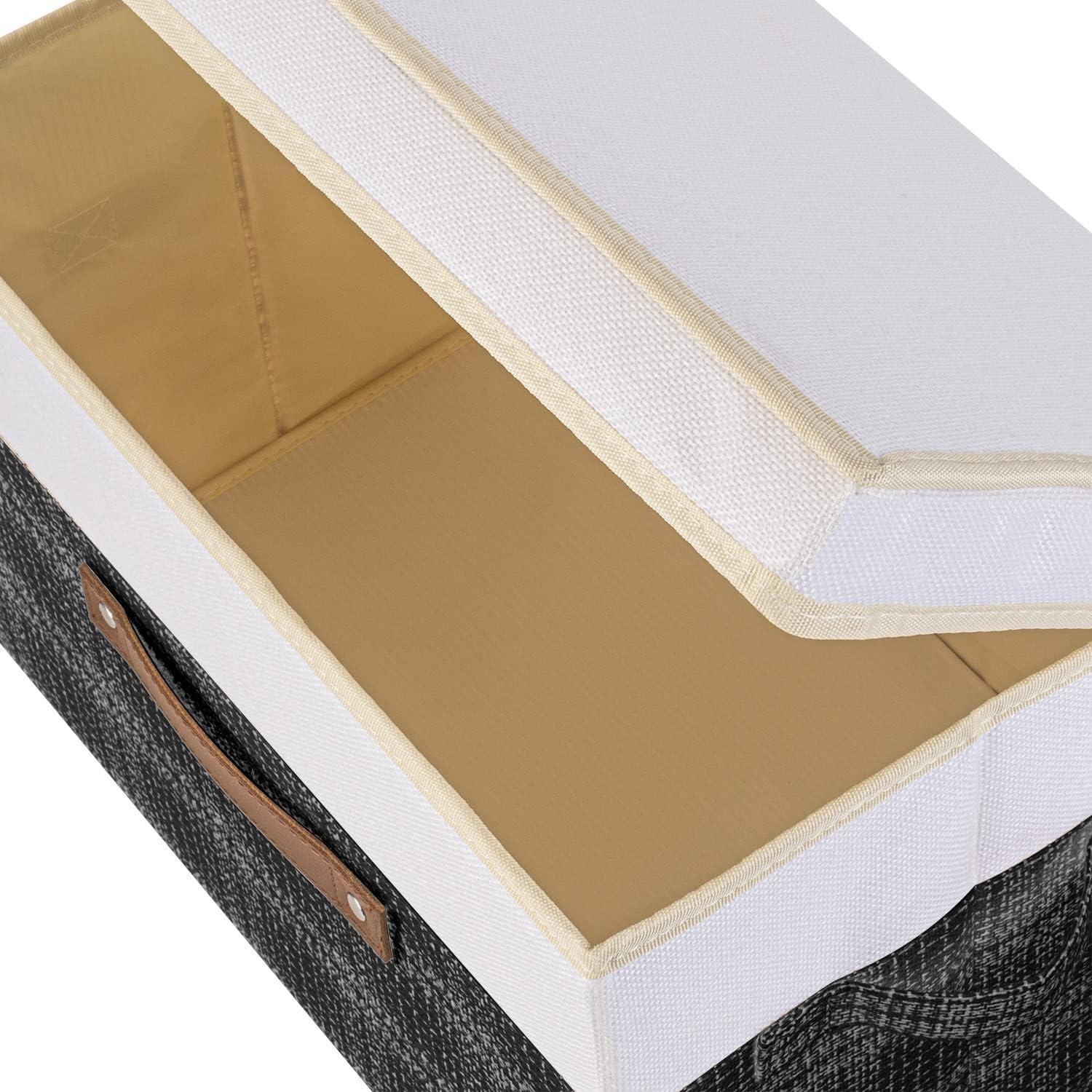 Faltbare Aufbewahrungsboxen mit Deckel Patchwork-Design 5er Set 38x25x25cm